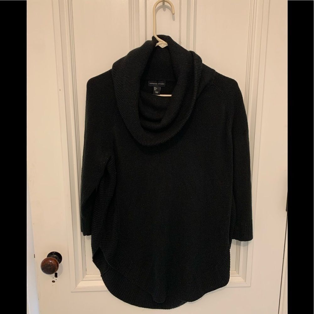 Adrienne Vittadini Black cowl neck sweater small